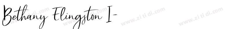 Bethany Elingston I字体转换